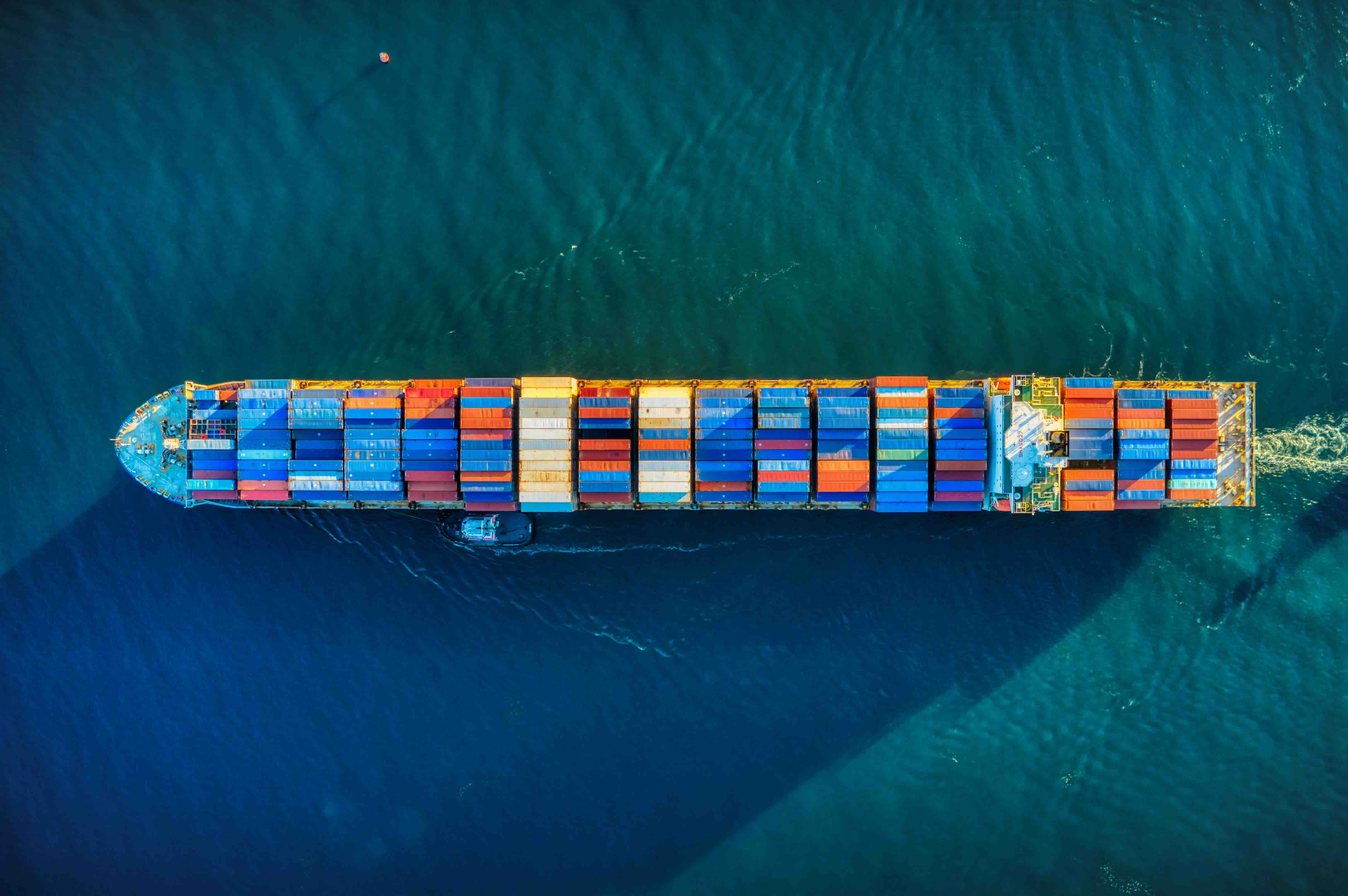 Cargo ship loaded with containers